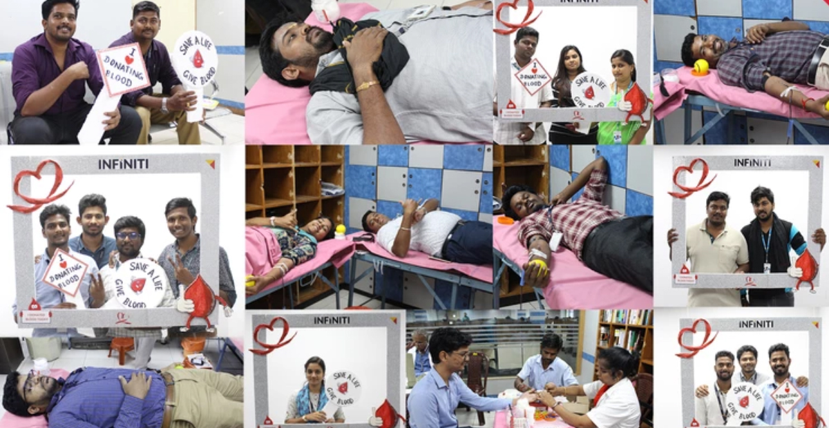 Blood Donation Camp - Collaboration with Lion’s Blood Bank - A Collage of 57 Employees Who Participated in the Event