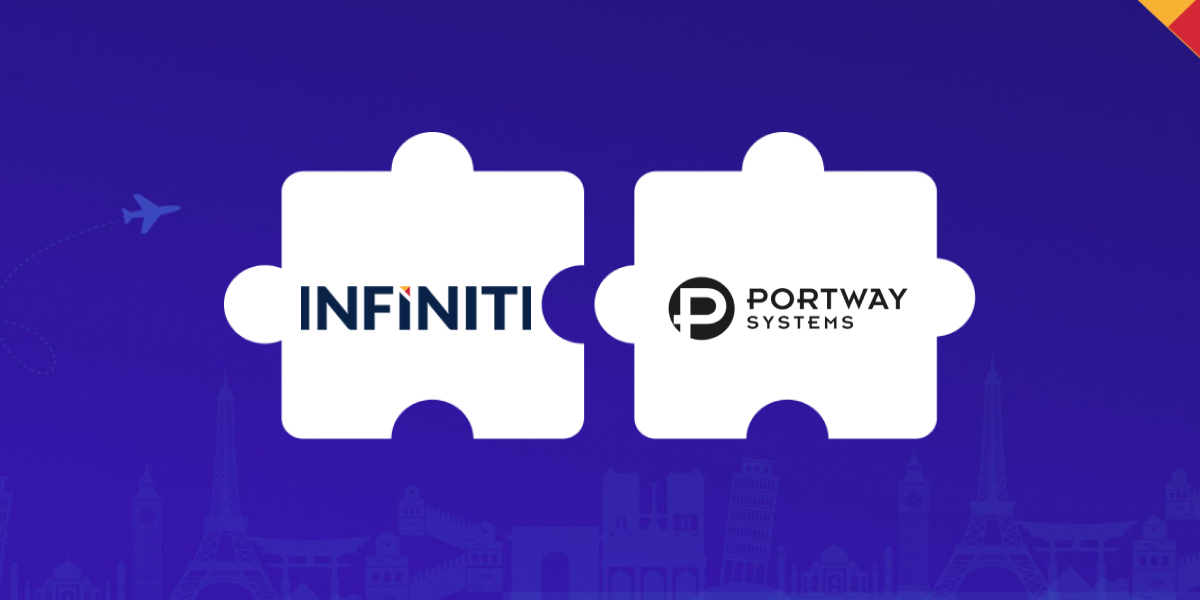 Infiniti and Portway Systems Collaboration - Two Puzzles With Logo Joining Together